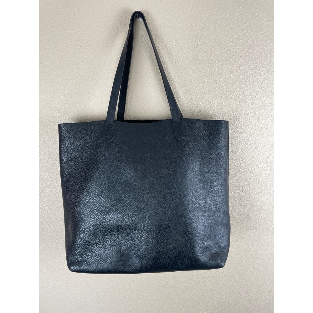 Madewell Black Leather Transport Tote Bag Shoulder Bag B2427 Shopper large